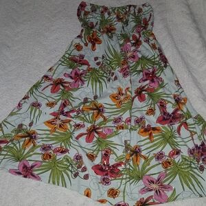 H&M Strapless Floral Dress - Multicolor